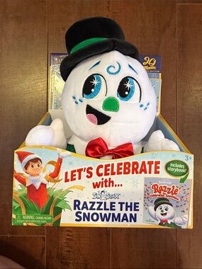 The Elf on the Shelf Razzle the Snowman Plush and Book - limited edition